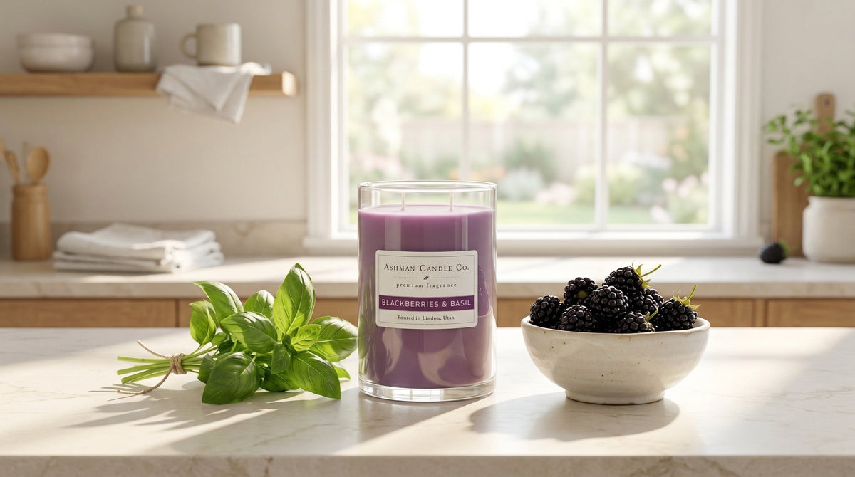 Experience the Freshness of a Blackberry & Basil Candle